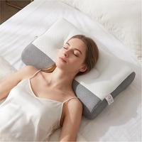 Oreiller ergonomique orthopédique pour le soutien du cou, positions de sommeil, soulagement des douleurs au cou et aux épaules, 100% fibre de bambou, oreiller de lit fonctionnel