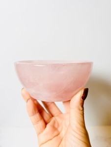 Tazón de cuarzo rosa tallado a mano de alta calidad, venta al por mayor para decoración del hogar, Reiki Feng Shui, energía curativa, grabado de piedras preciosas - Product Image 4