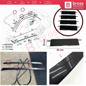 BSR555-1 4 Pièces Cache-Port de Barre de Toit 96 mm*30 mm pour Classe E W212 S212 A2126902982 - Product Image 5