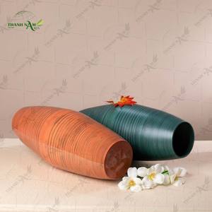 Vase de table en bambou fait main, personnalisable, style Art déco, écologique, durable et décoratif - Product Image 4