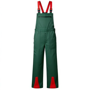 Overol de Trabajo Resistente a Cortes, Talla 58, Verde/Rojo, Feldtmann - Product Image 2