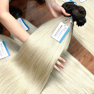 2025 Extensions de trame attachées à la main noir de jais Viet Nam paquets de cheveux humains pas d'enchevêtrement pas de perte de cuticule alignée - Product Image 3