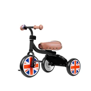 England style Soft cowhide seats fashionable and lovely kids tricycle three wheel 2024 latest launch supports OEM/ODM