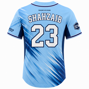 Custom Heat-Transfer Printed Baseball Jerseys for Adults Wholesale Team Uniforms with Custom Team Name 100% Polyester - Product Image 3