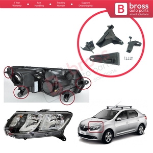BHL522 Headlight Holder Mount Repair <b>Bracket</b> Tab Set Left Side for Symbol MK3 2013-2017 Pre-Facelift 260607796R - Product Image 5