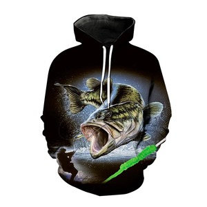 Sudadera de Pesca de Manga Larga con Capucha, Personalizada con Logotipo, Impresión Sublimada de Alta Calidad, Forro UV, Transpirable, Ecológica, de Poliéster, Talla Grande - Product Image 3