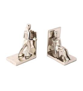 Modern Decorative Bookends Trending Stylish Holder for Bookshelf Office <b>Desk</b> Home Decor Accent Organizer - Product Image 1