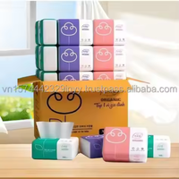 Sacs de serviette avec logo personnalisé du Vietnam Emballage imprimé OEM en matériau PE durable à fond carré pour produits ménagers