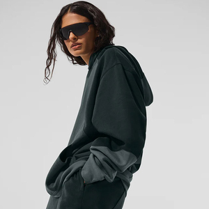 Sweat à capuche bicolore joliment fini en coton oragnic avec bas quantité minimale de commande personnaliser le sweat à capuche étiquetage privé du Pakistan bicolore - Product Image 4