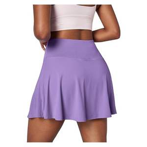 Falda DE TENIS Logotipo personalizado Activewear Correr Fitness Entrenamiento Falda de tenis para mujeres con pantalones cortos interiores - Product Image 5