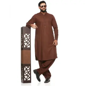 Homens shalwar kameez novo design coleção atacado homens roupas homens paquistaneses vestem casual wear fantasia respirável vestidos
