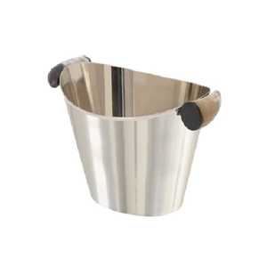 Élégant seau à glace gris nickelé pour refroidisseur de vin en métal design élégant parfait pour les bars et les événements spéciaux - Product Image 2