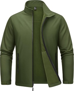 Chaquetas Softshell personalizadas para hombres, soporte de lona duradero, transpirable, a prueba de viento, impermeable para exteriores, suministro de fábrica para senderismo y senderismo - Product Image 3