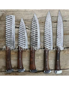 5 PCS Cuisson Poignée En Acier Inoxydable Couteau Chef et Couteaux Japonais Couteau De Cuisine Ensemble pour haute qualité - Product Image 5