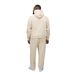 ชุดกางเกงกันหนาวมีฮู้ดของผู้ชายปักสีเบจชุดวอร์มลำลองผ้าฟลีซรุ่น - Product Image 2