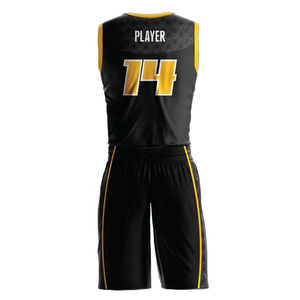 Tenue de basketball pour hommes, impression par sublimation, tissu respirant et élégant, vente chaude en usine - Product Image 3