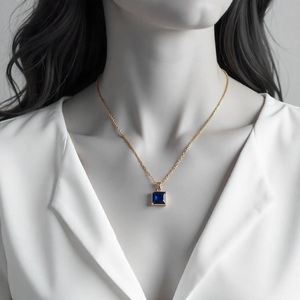 Moda de alta calidad al por mayor de cristal 18K piedra amatista natural joyería colgante collar - Product Image 6