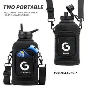 ขวดน้ำสแตนเลสเก็บความร้อนความเย็น BIGRD ขนาด 40 ออนซ์ และ 64 ออนซ์ ดีไซน์สีชมพู-ดำ ปิดสนิท 48 ชั่วโมง ฝาปิดสองแบบ พร้อมหลอดดูด ความจุ 2 ลิตร - Product Image 4