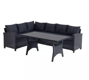 Mesa de sillas de jardín de gama alta, mesa de mimbre con marco de acero, juego de comedor Julemind de Color personalizado con proveedor de muebles de mimbre superior Plw - Product Image 5