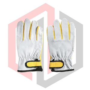 Leather Driver <b>Gloves</b> Strap Split Comfortable Gardening Safety Breathable Grain Texture <b>Silicone</b>-Free Customizable MH EXPORT - Product Image 1