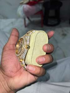 Reloj de lujo para hombre Iced Out Moissanite redondo brillante diamante rectángulo caja de acero caja de movimiento embalaje - Product Image 4