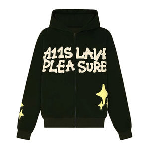 2024 เสื้อสวมหัวผู้ชายพัฟพิมพ์Hoodieที่กําหนดเองพัฟพิมพ์Hoodiesขนแกะคุณภาพสูงขายส่งผู้ชายHoodies - Product Image 2