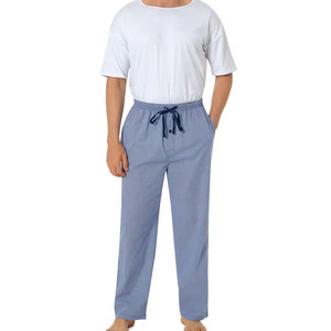 Quality Breathable Light Weight Customized Oversized <b>Men's</b> <b>Trousers</b> Cotton <b>Linen</b> For <b>Men</b> - Product Image 4