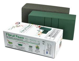 Espuma Floral Húmeda en Paquete Retráctil, Color Verde, con Ladrillos de Espuma de Alta Calidad, Apta para Flores Frescas y Flores Artificiales - Product Image 3