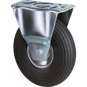 Ruedas Neumáticas para Muebles, Diámetro de Rueda de 260 mm, Capacidad de Carga de 200 kg, Placa de Montaje Fija para Ruedas, Perfil Ranurado, Ruedas BS - Product Image 3