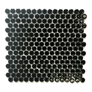 11x11 mosaico de porcelana pared piso azulejo Backsplash 3/4X3/4 Penny negro para dormitorio sala de estar gimnasio supermercado Parque Patio - Product Image 1