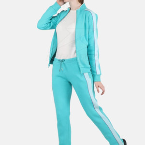 Chándales de secado rápido para mujer de algodón 100% al por mayor, conjuntos sólidos transpirables de manga larga para invierno - Product Image 5