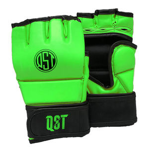 Venta caliente logotipo personalizado medio dedo impermeable PU guantes de cuero para MMA artes marciales boxeo grappling entrenamiento - Product Image 1