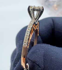 Bague de fiançailles en or massif 14 carats et 18 carats élégante et luxueuse Bagues en diamant haut de gamme avec de vrais diamants naturels - Product Image 4