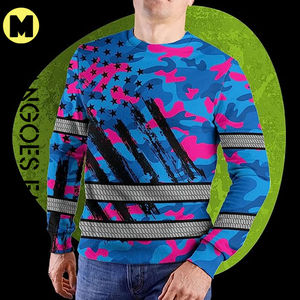 Camiseta de Trabajo de Manga Larga de Secado Rápido para Hombre, Impermeable, de Alta Visibilidad, Color Personalizado, Impresión por Sublimación, Logotipo Personalizado, Reflectante - Product Image 5