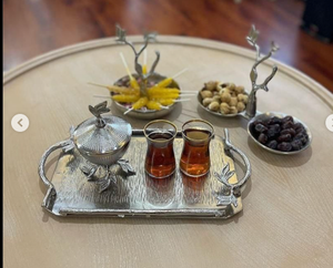 Bols et plateaux en métal modernes de luxe avec motif de plantes/fleurs pour la décoration intérieure salade fruits noix bols inde - Product Image 2