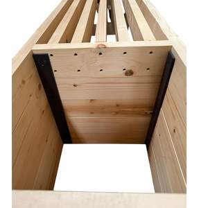 Panchina in legno massello YEEYAYA 6ft con fioriera in legno moderno tradizionale con fondo aperto realizzato a mano per Patio o parco - Product Image 5