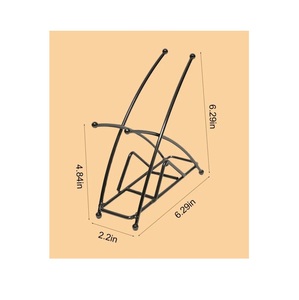 Décoration de bureau dorée Comptoir de restaurant Porte-serviettes en papier en acier inoxydable Table argentée Porte-serviettes en métal - Product Image 3