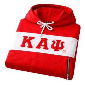 Kappa Alpha Psi <b>Red</b> SS Hoodie True To Size Premium <b>Fleece</b> Embroidered Greek Letter Crest Clean Classic Style - Product Image 6