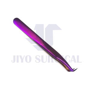 Professional Stainless Steel Rainbow color lashes tweezers plasma <b>eyelash</b> tweezers segmented lashes <b>applicators</b> - Product Image 3