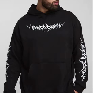 2025 invierno Sudadera con capucha de gran tamaño para hombre con serigrafía de algodón pesado calidad Impresión de logotipo personalizado OEM 320GSM 350 400GSM - Product Image 1