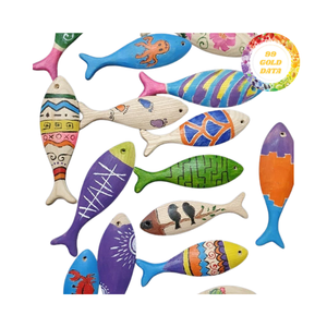 Élégant accent de poisson en bois pour les amateurs de décoration artisanale-Design traditionnel de haute qualité conçu pour une utilisation suspendue sur une étagère - Product Image 4