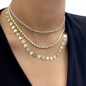 Custom 5mm Moissanite Diamond <b>Tennis</b> Chain 925 <b>Silver</b>/10k Gold Plated Box Chain Style Yellow Gold for Her Statement Wedding Gift - Product Image 2