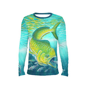 2025 hombres de moda UPF 50 + secado rápido verano pesca rendimiento camisas de manga larga que absorbe la humedad ropa de pesca personalizada impresa - Product Image 6