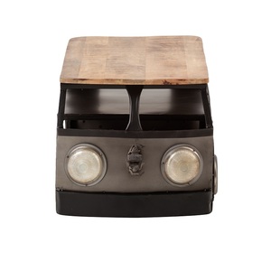 Muebles creativos de mesa de bar en forma de autobús con diseño retro y superficie funcional perfecta para entretener y exhibir bebidas - Product Image 4