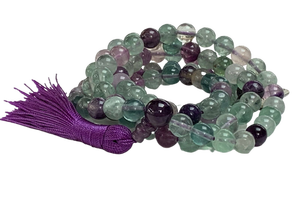 หินมาลาลูกปัดหินธรรมชาติ108,หินธรรมชาติบำบัดหินสีรุ้งหินโมรา - Product Image 3