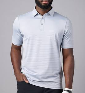 Golf pour hommes de performance intemporelle pour polos tissu spandex en polyester extensible dans les 4 sens à rayures classiques anti-microbiennes au Vietnam - Product Image 6