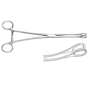 Pince-tige en coton Foerster en acier inoxydable de haute qualité incurvée lisse 18cm / 7 pouces Fabricant d'instruments chirurgicaux - Product Image 2