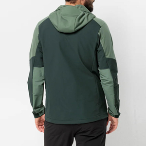 Chaqueta Softshell impermeable deportiva al por mayor con capucha a prueba de viento con revestimiento de camuflaje para senderismo al aire libre y Trekking logotipo frontal - Product Image 2