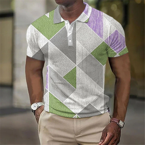 Camiseta Polo de Hombre de Poliéster y Algodón, Ligera, Transpirable, Talla Grande, Corte Holgado, Tinte Liso, Logotipo Personalizado, Venta Caliente, Diseño Personalizado OEM - Product Image 2
