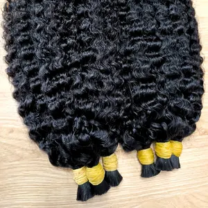 Bundle Hair With Various Types And Colors, Burmese Curly Bulk Hair Produced By Nguyen Hair Wholesale In Vietnam